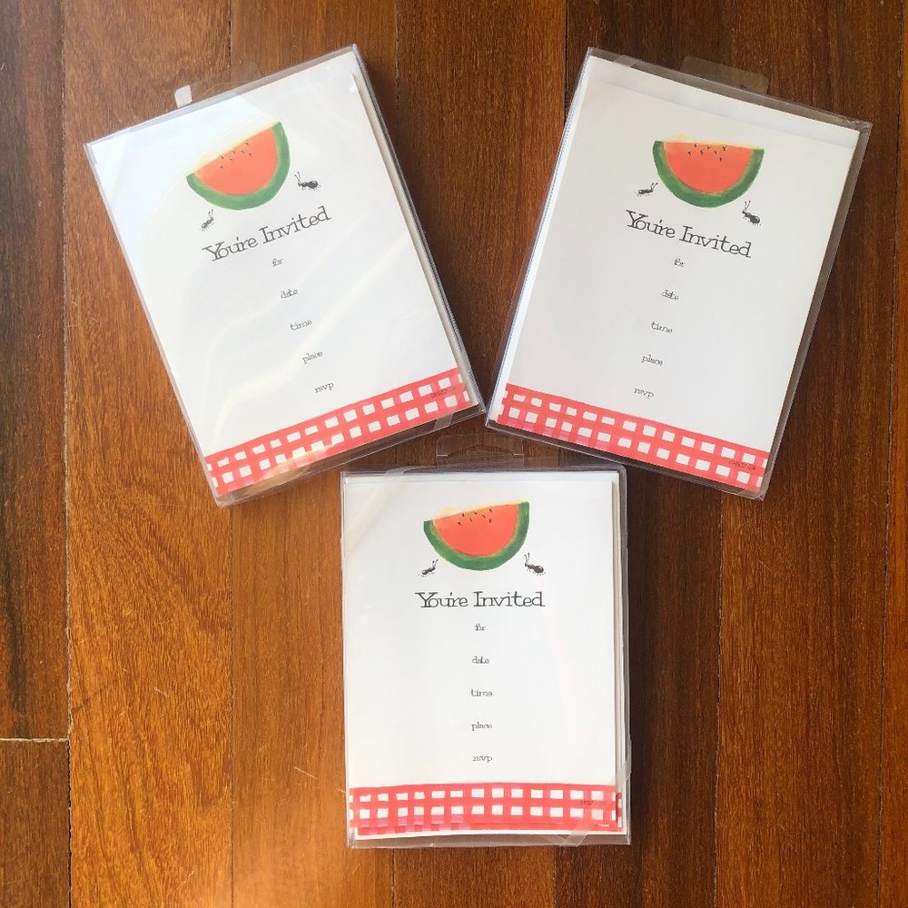 Watermelon Party Picnic BBQ Invitations - 30 count